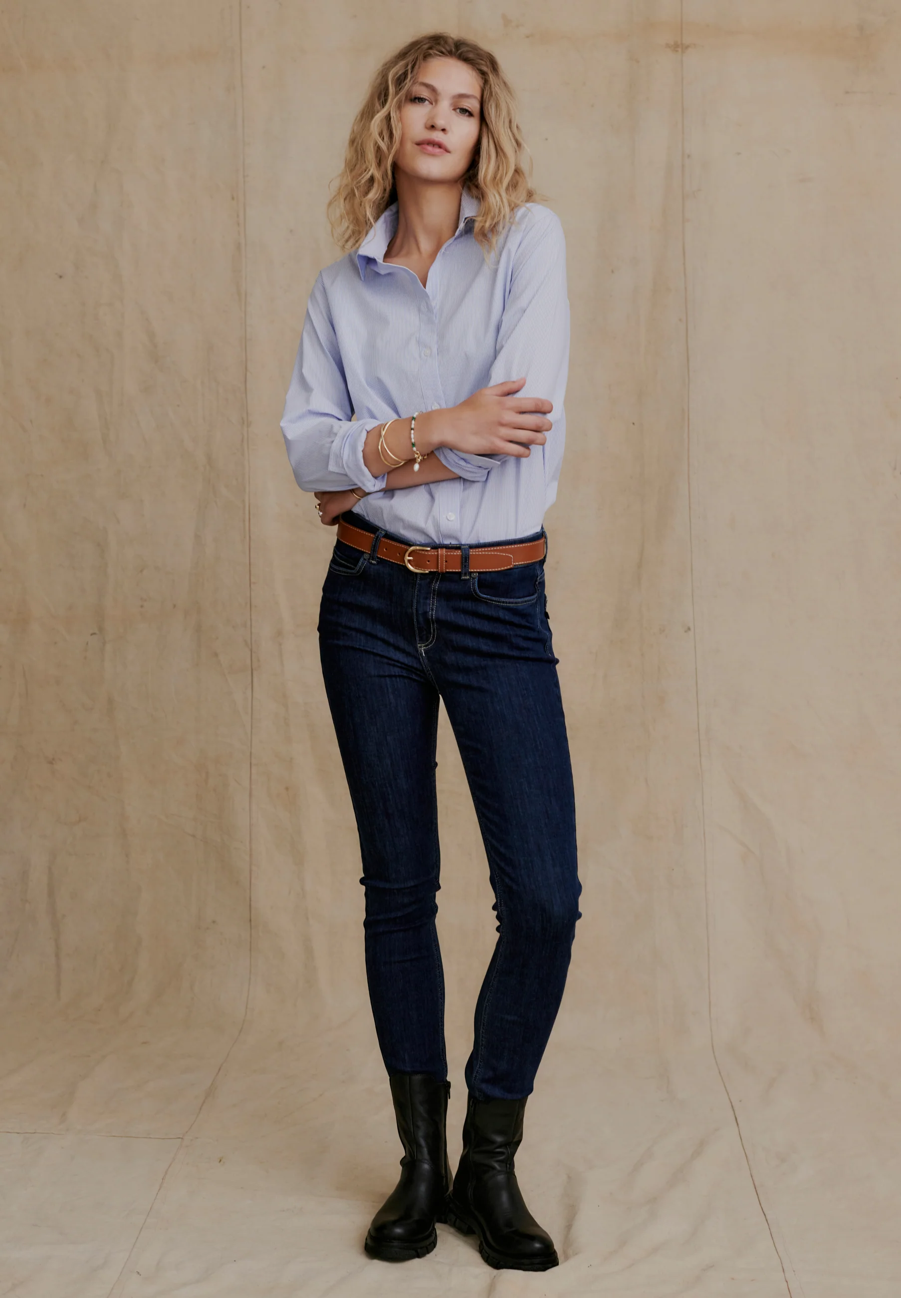 Alba Shirt - Light Blue Stripe - Image 4