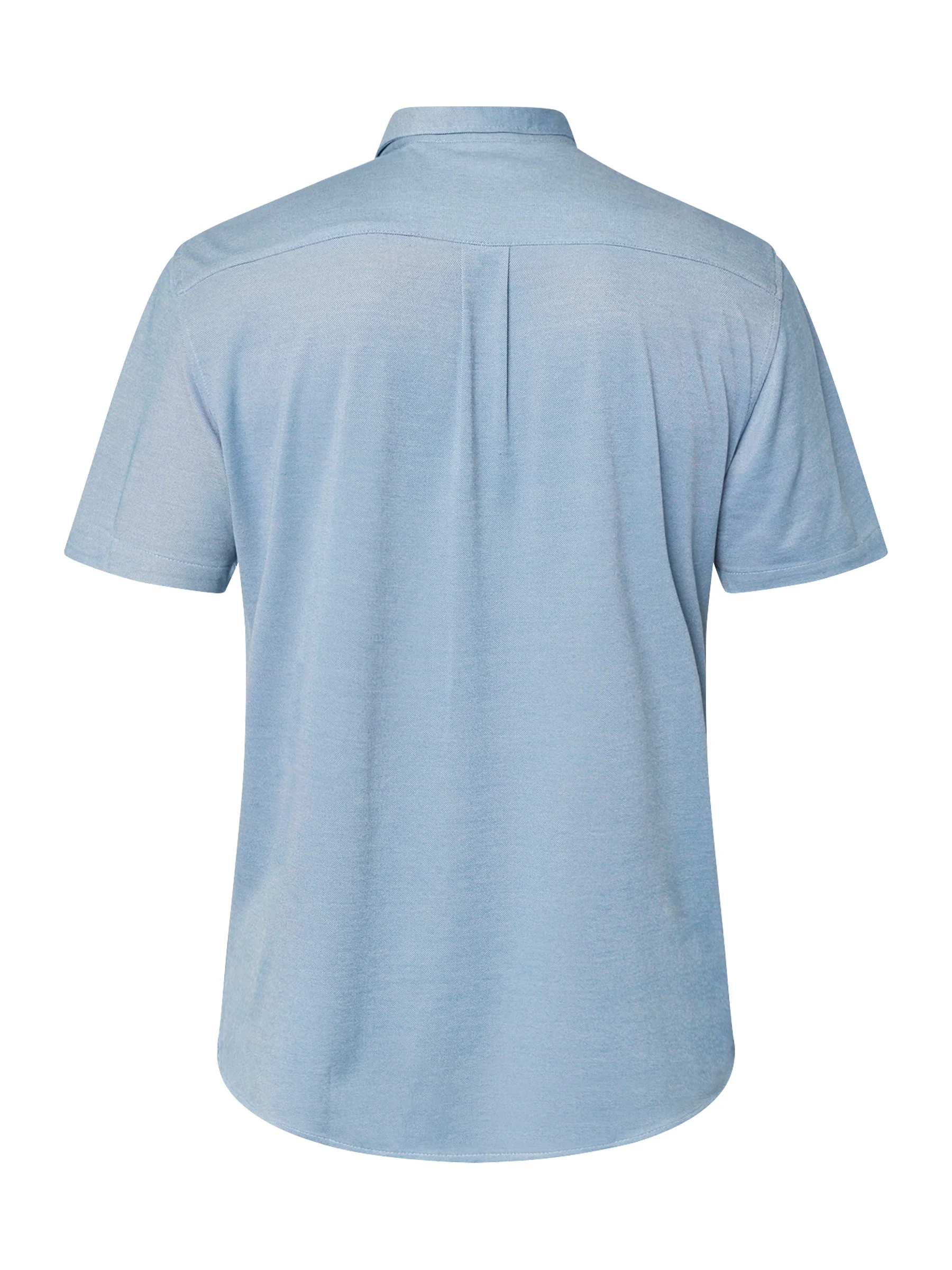 AMOS PIQUE SHIRT SS - BLUE MELANGE - Image 5