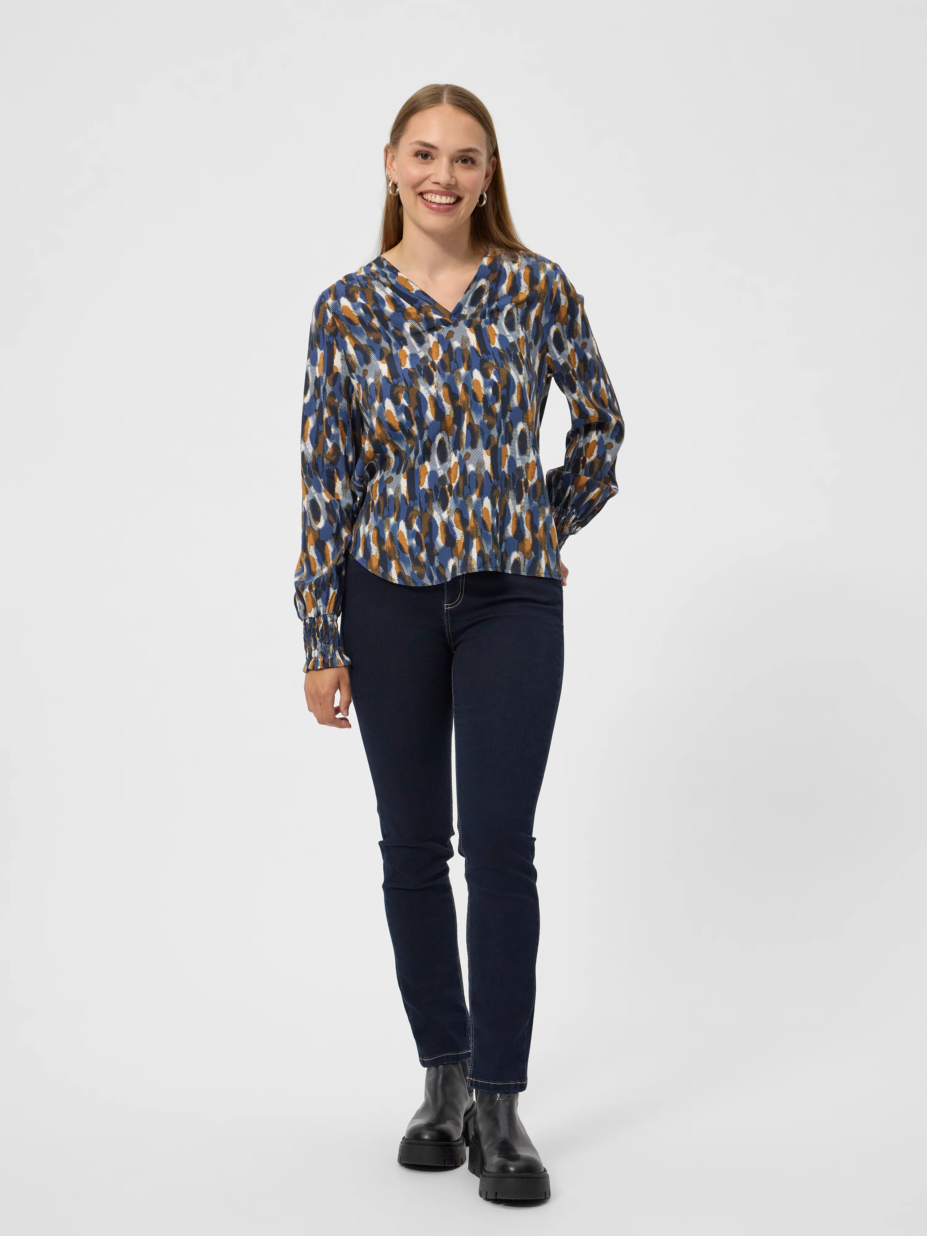 Andrea Shirt - Dark Navy Pattern - Image 4