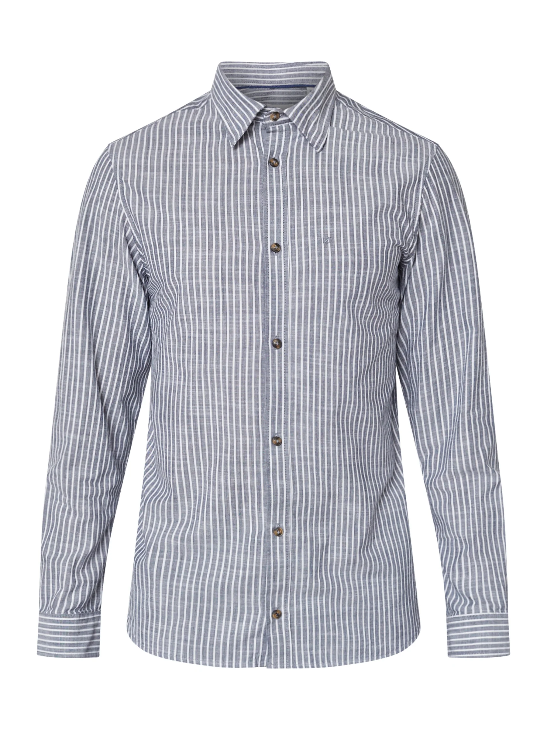 ANKER SHIRT STRIPED LS - Navy Stripe - Image 2
