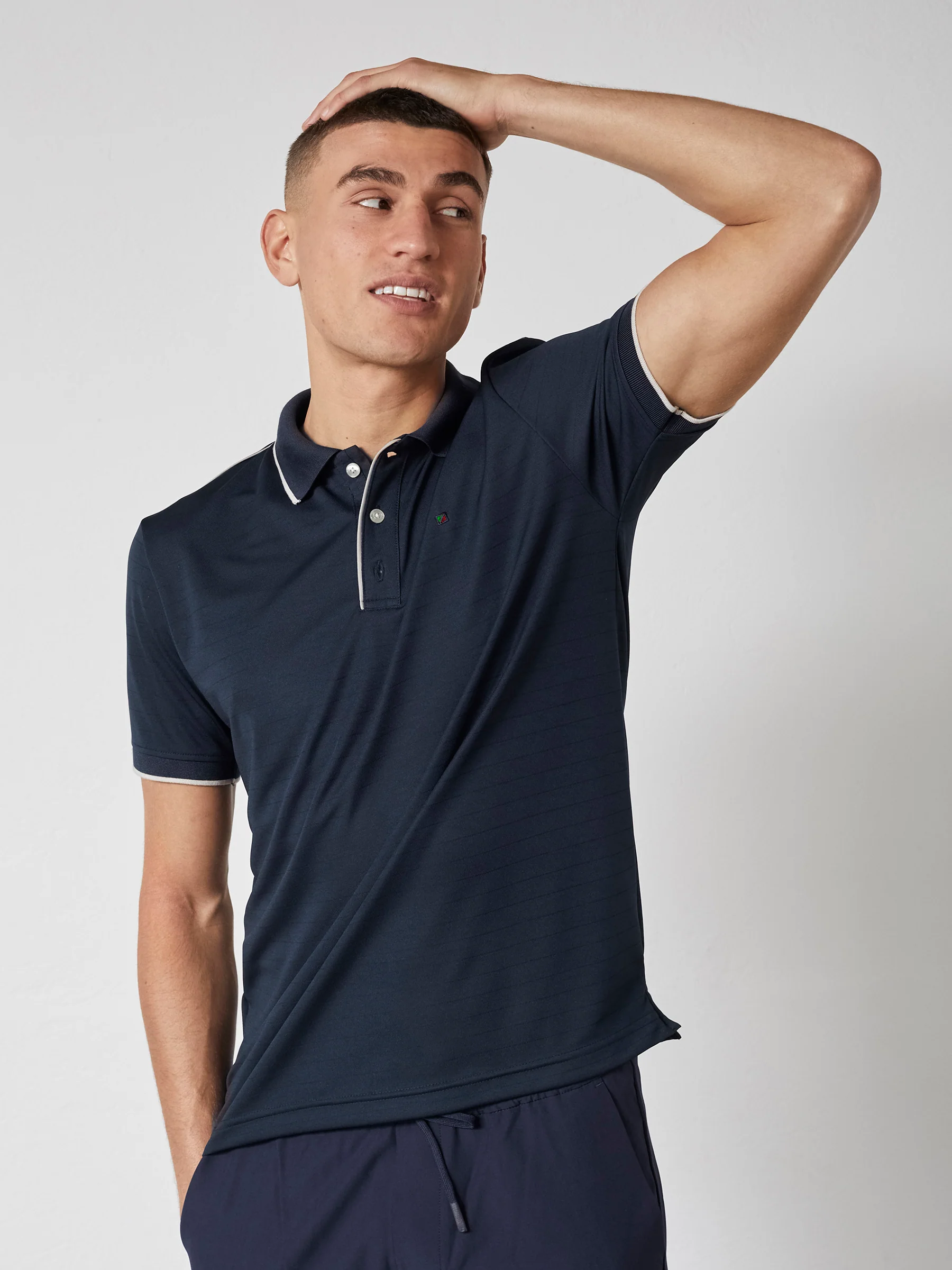 CANE POLO SS FAST DRY - NAVY