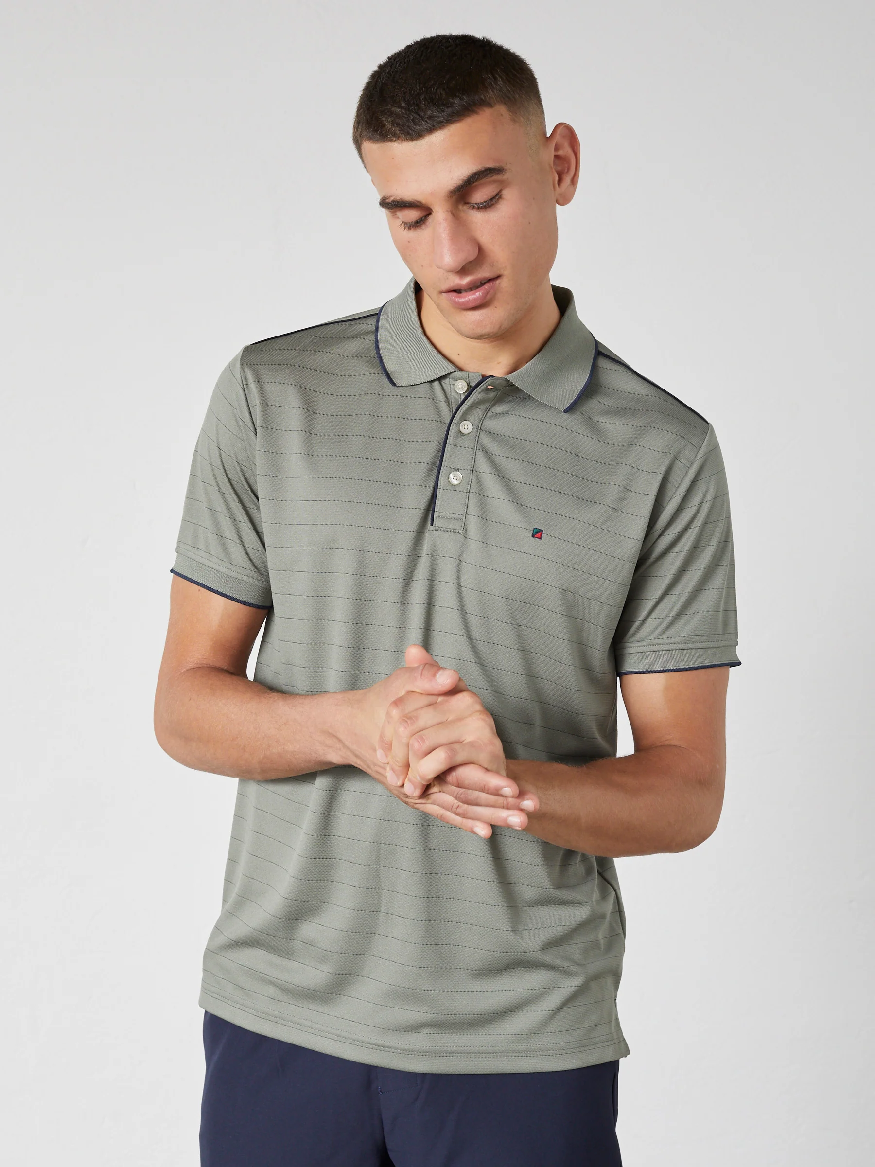 CANE POLO SS FAST DRY - Olive Green