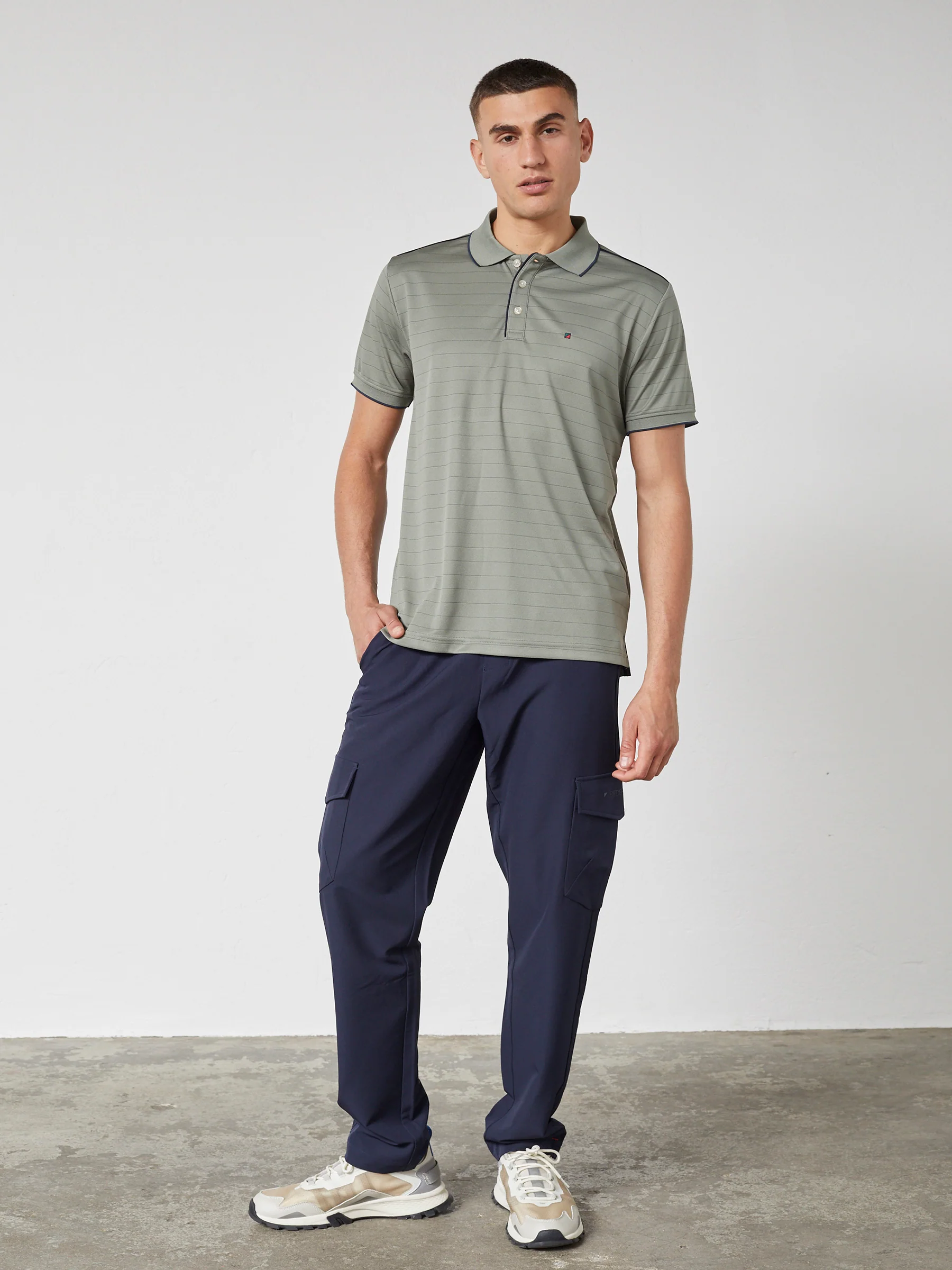 CANE POLO SS FAST DRY - Olive Green - Image 3