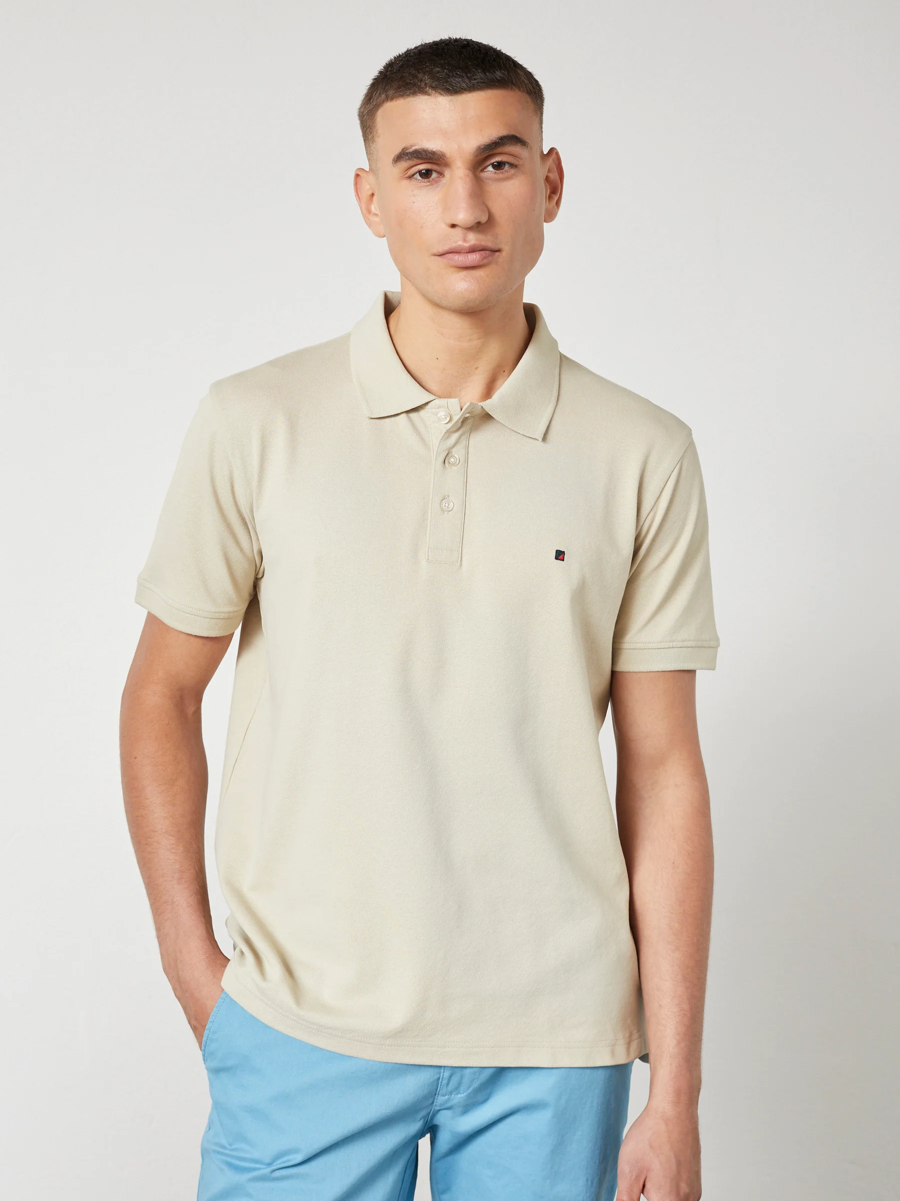 CARL POLO T-SHIRT SS - Light Sand