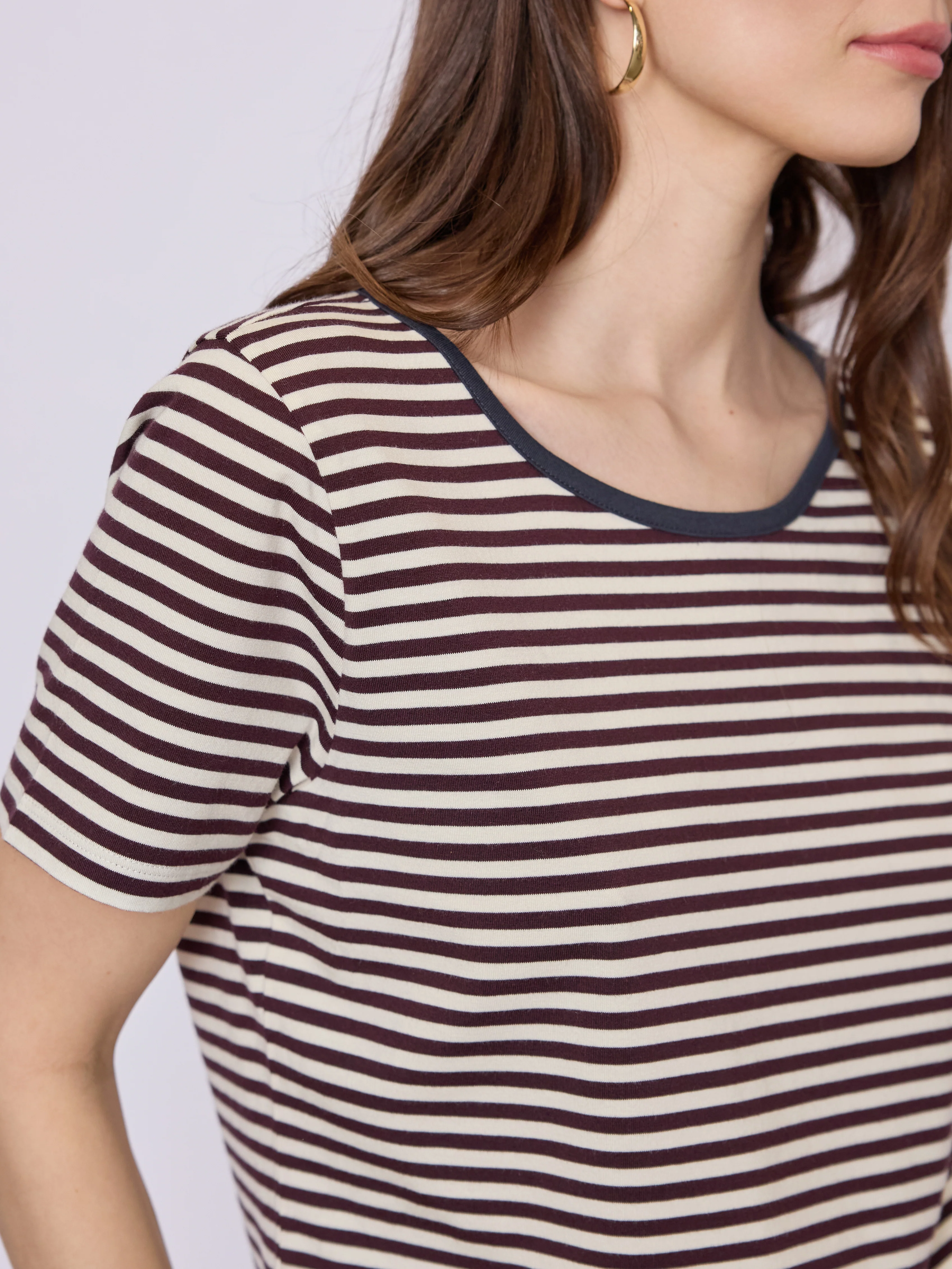 Cecilie Tee - Dark Sand Stripe - Image 4