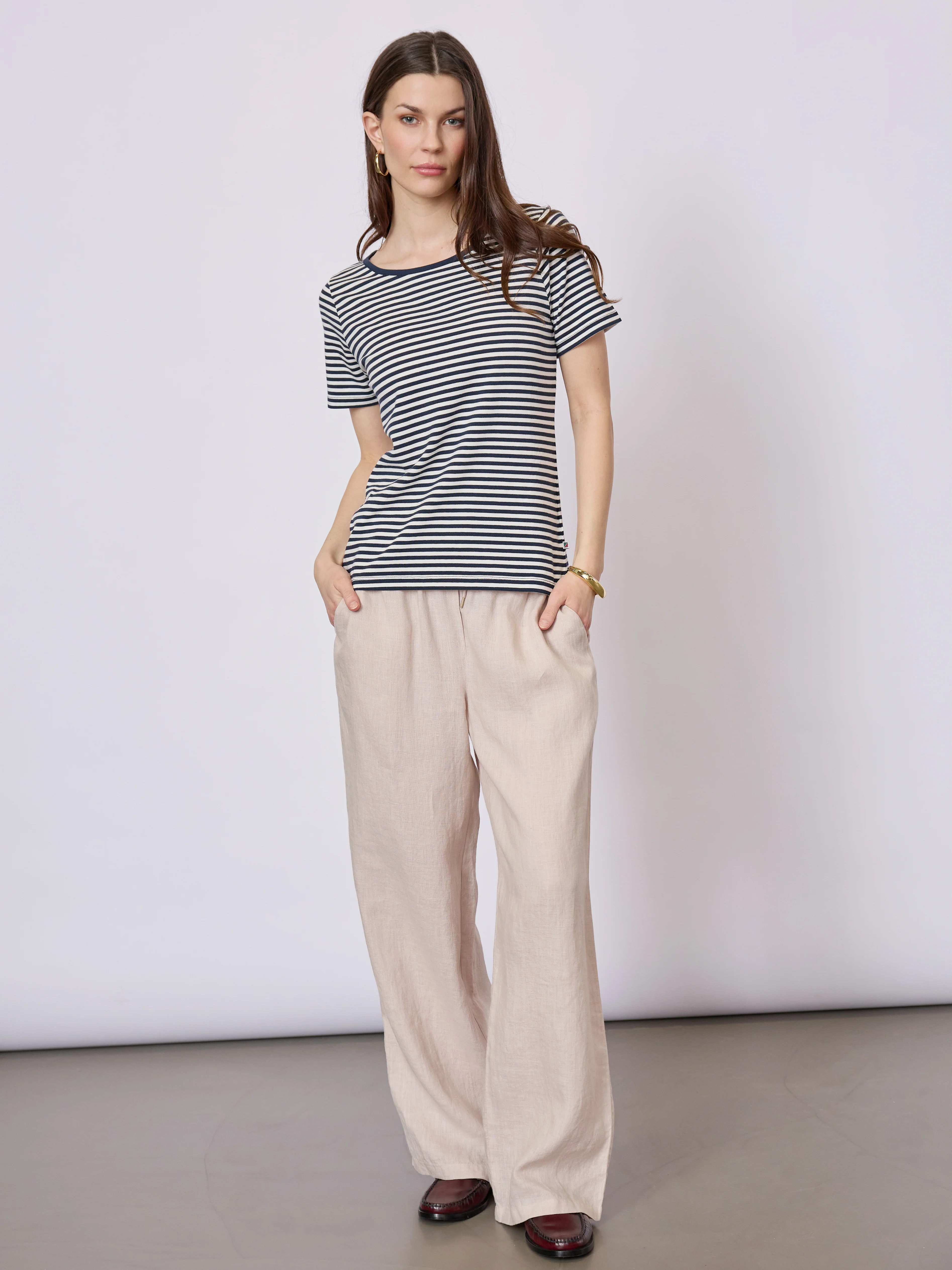 Cecilie Tee - Dark Navy Stripe - Image 3