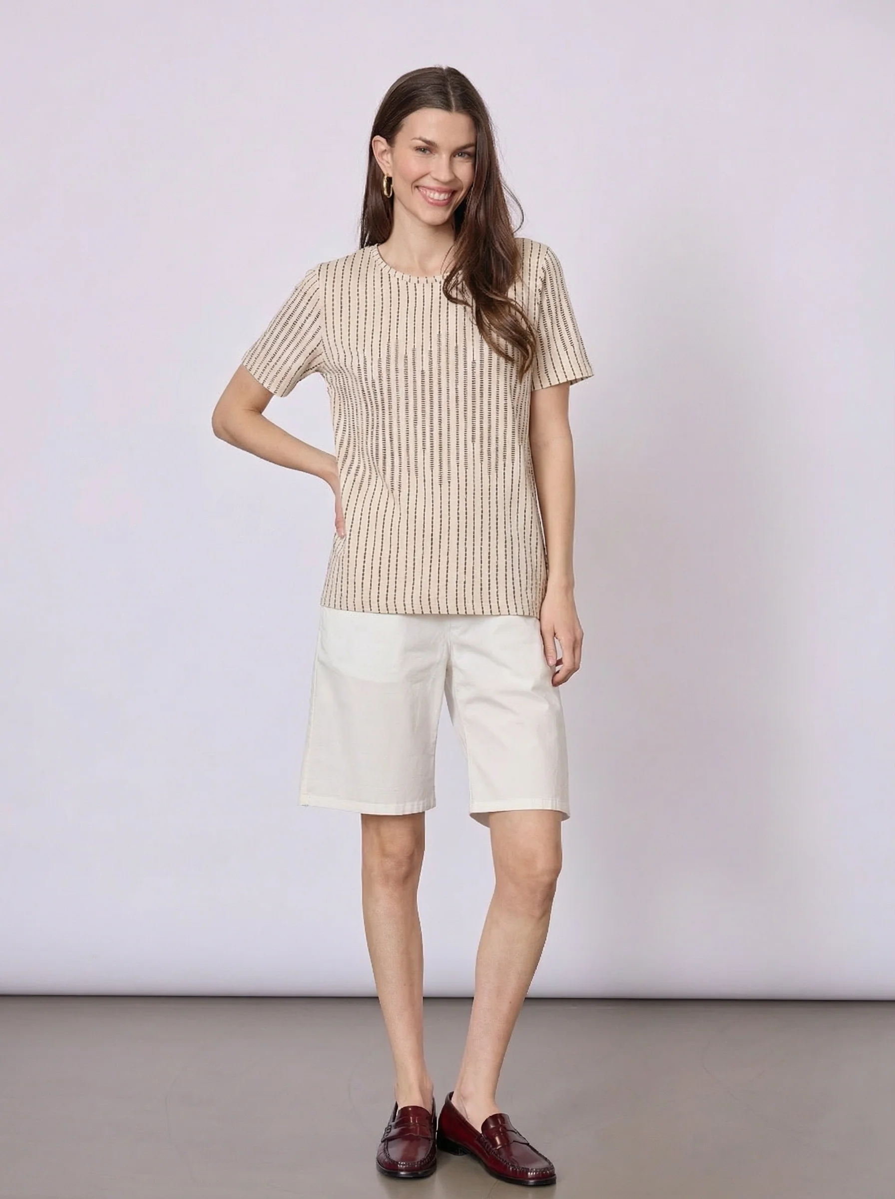 Celina T-shirt - Plum Pattern - Image 3