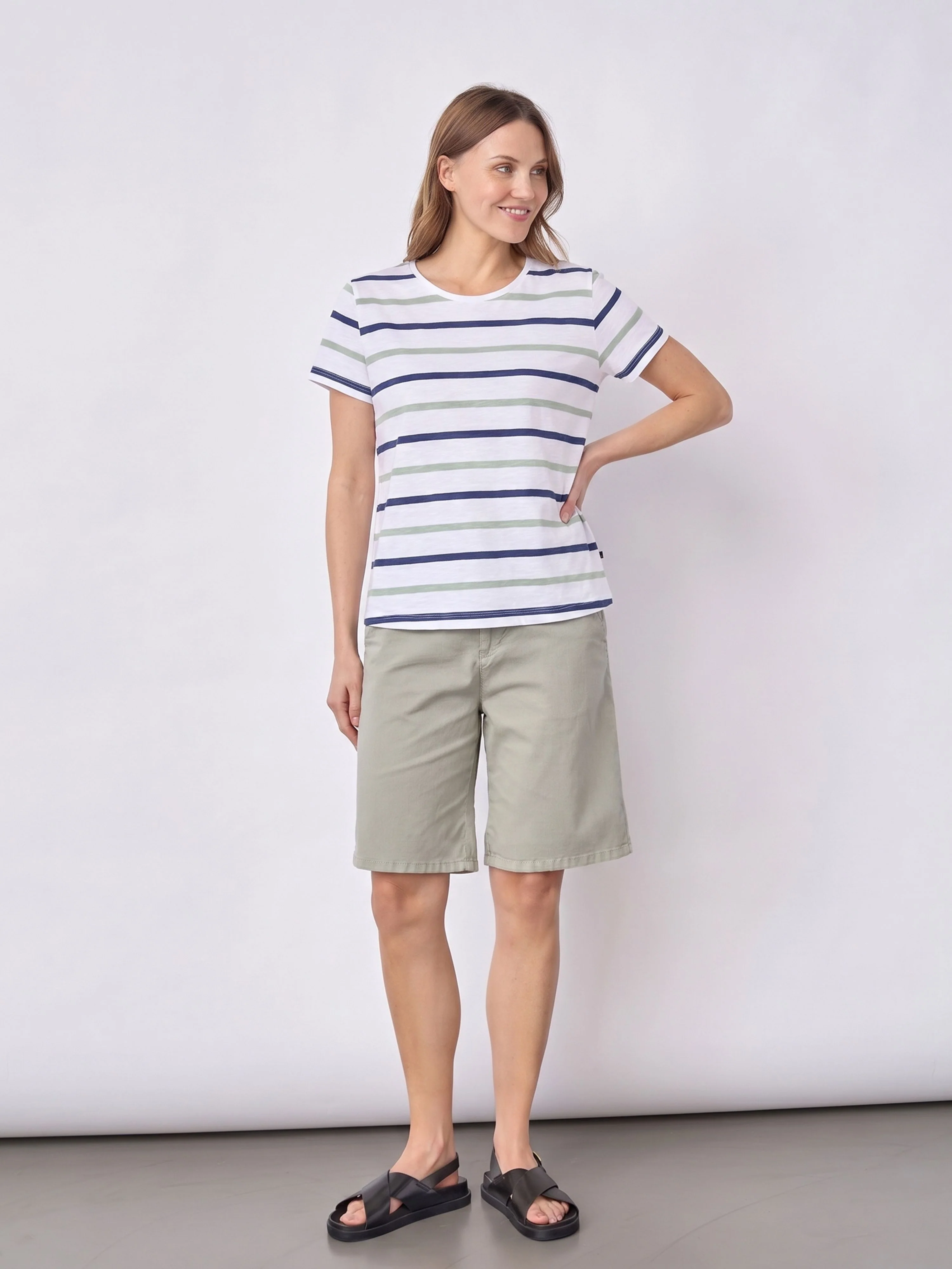 Chris T-shirt - Light Green Stripe - Image 3