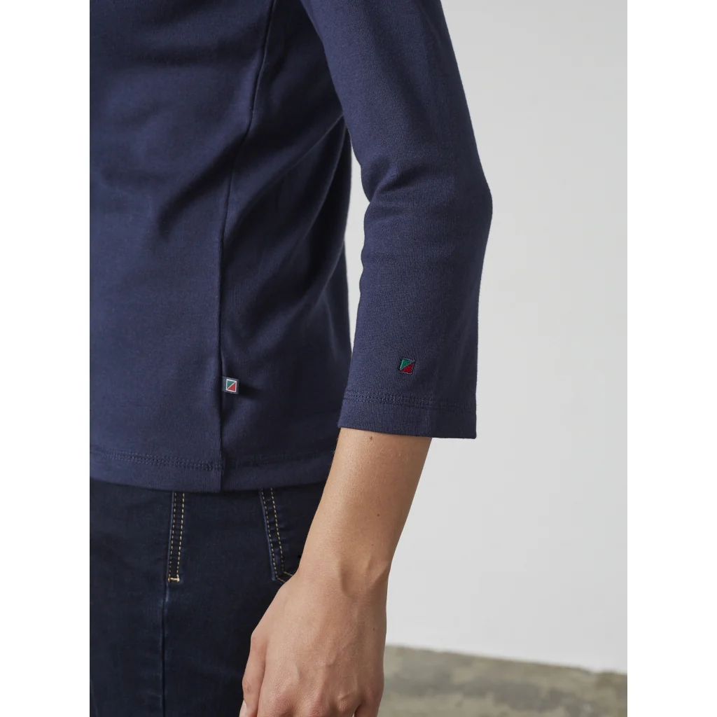 Clarissa Long Sleeve Tee - Navy - Image 3