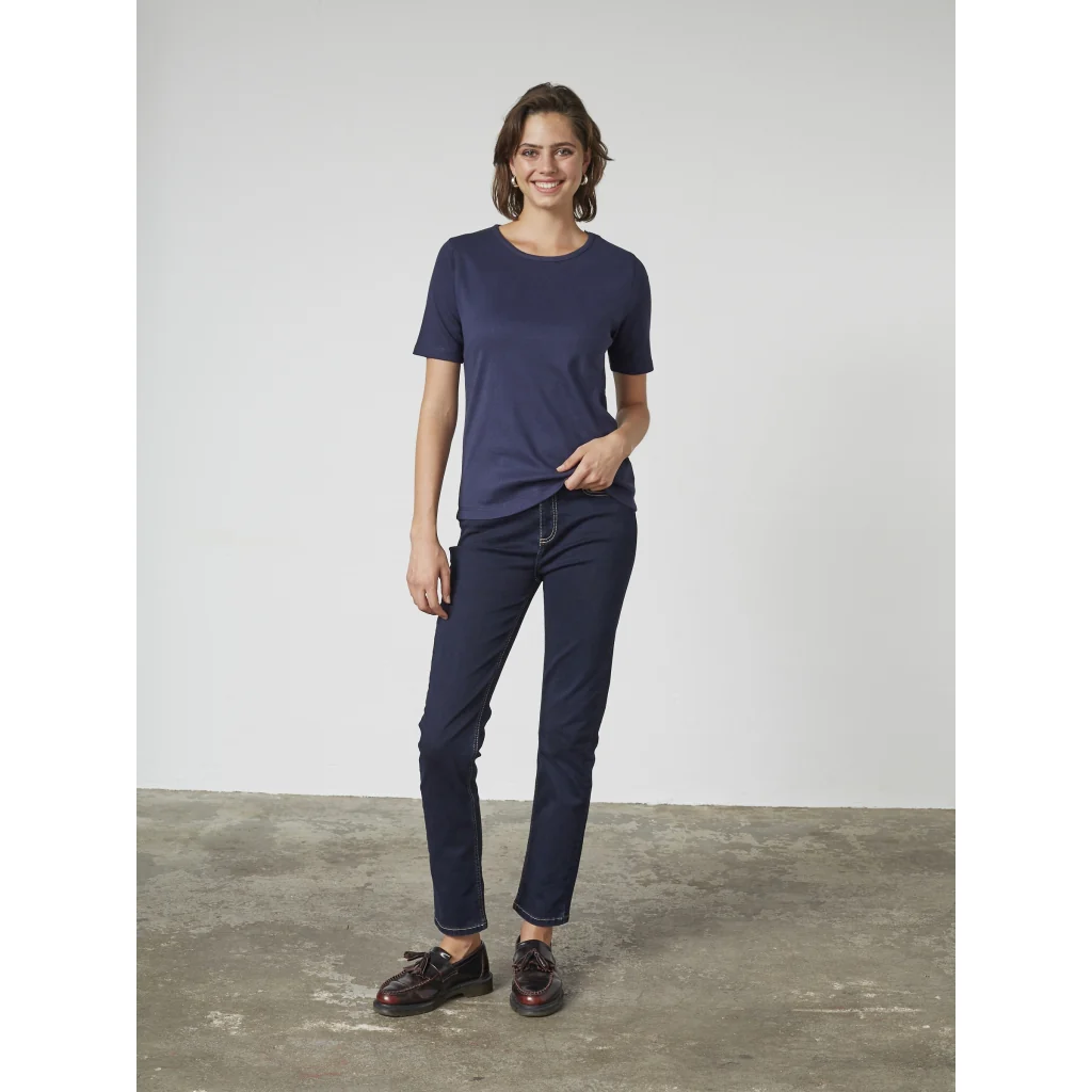 Cora Short Sleeve Tee - Navy - Image 3