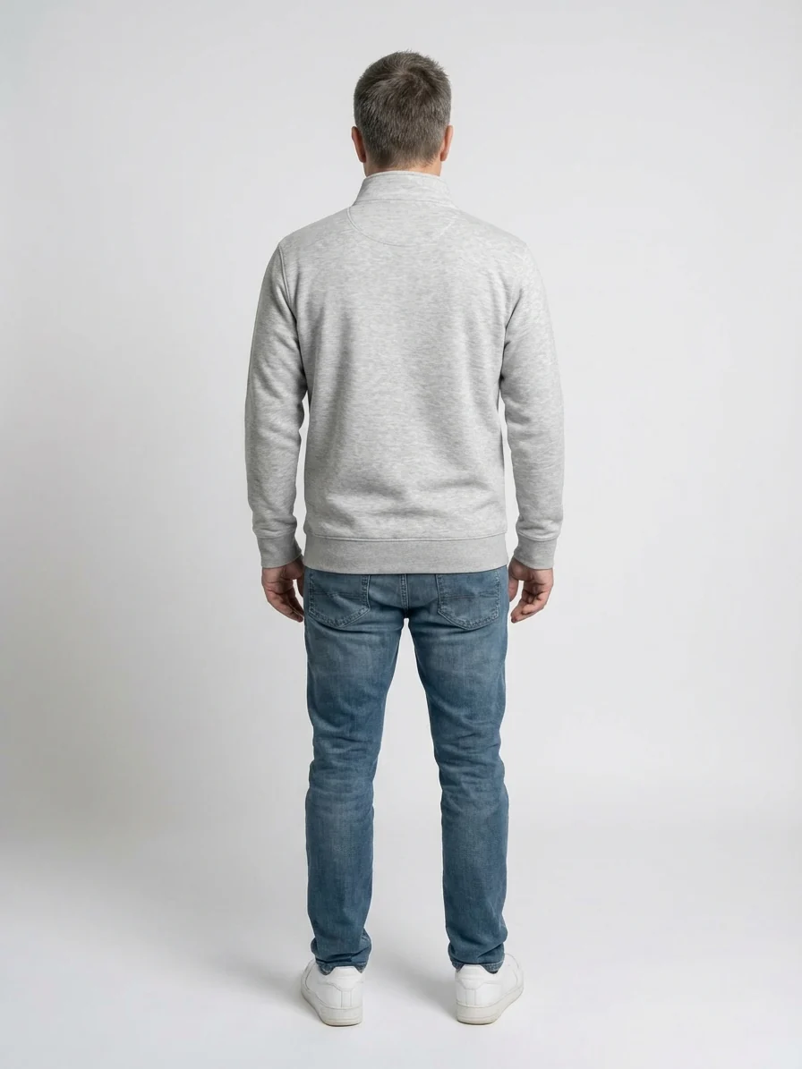 Filip Kompas Sweatshirt - Grey Melange - Image 3