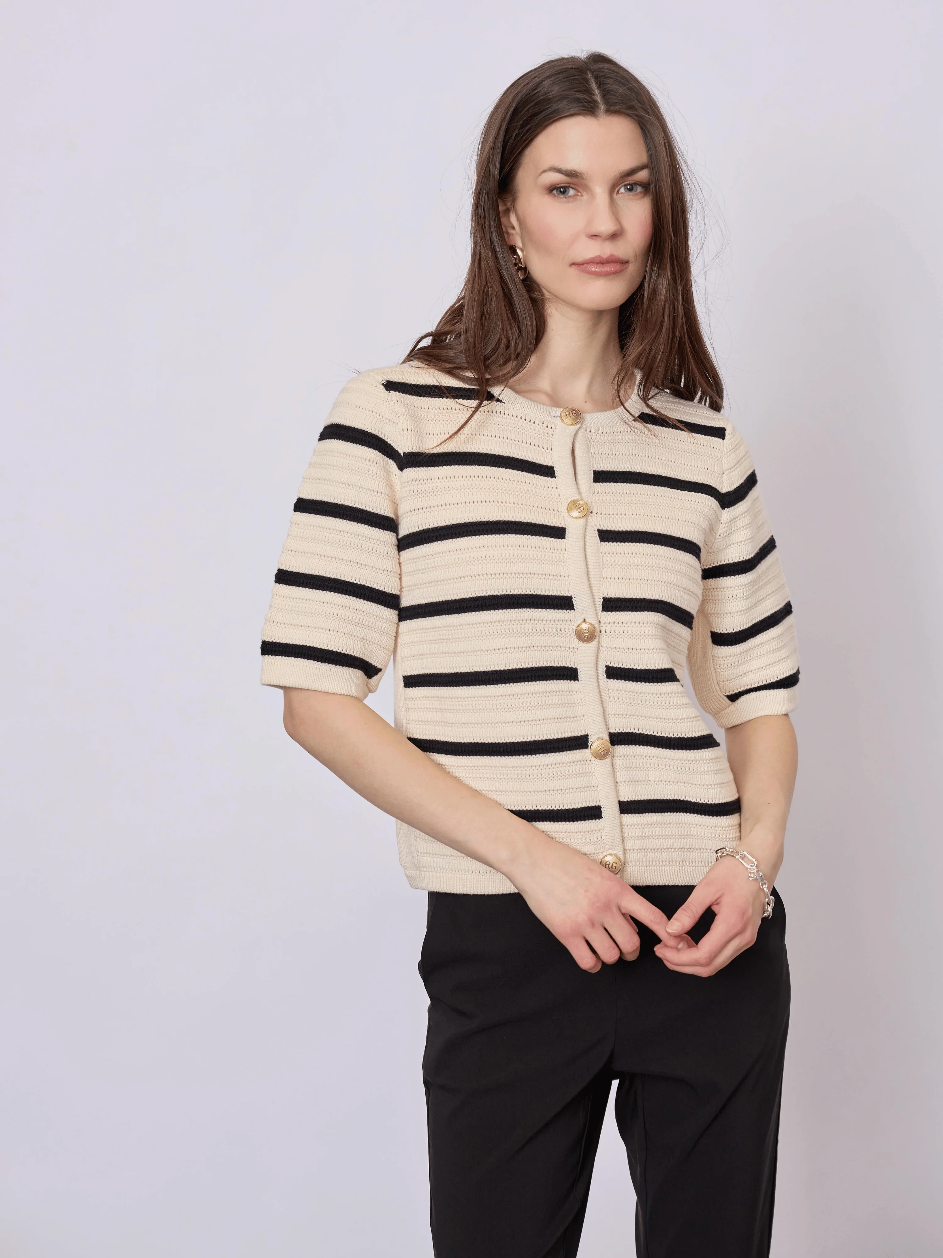 Josie - Ecru Stripe