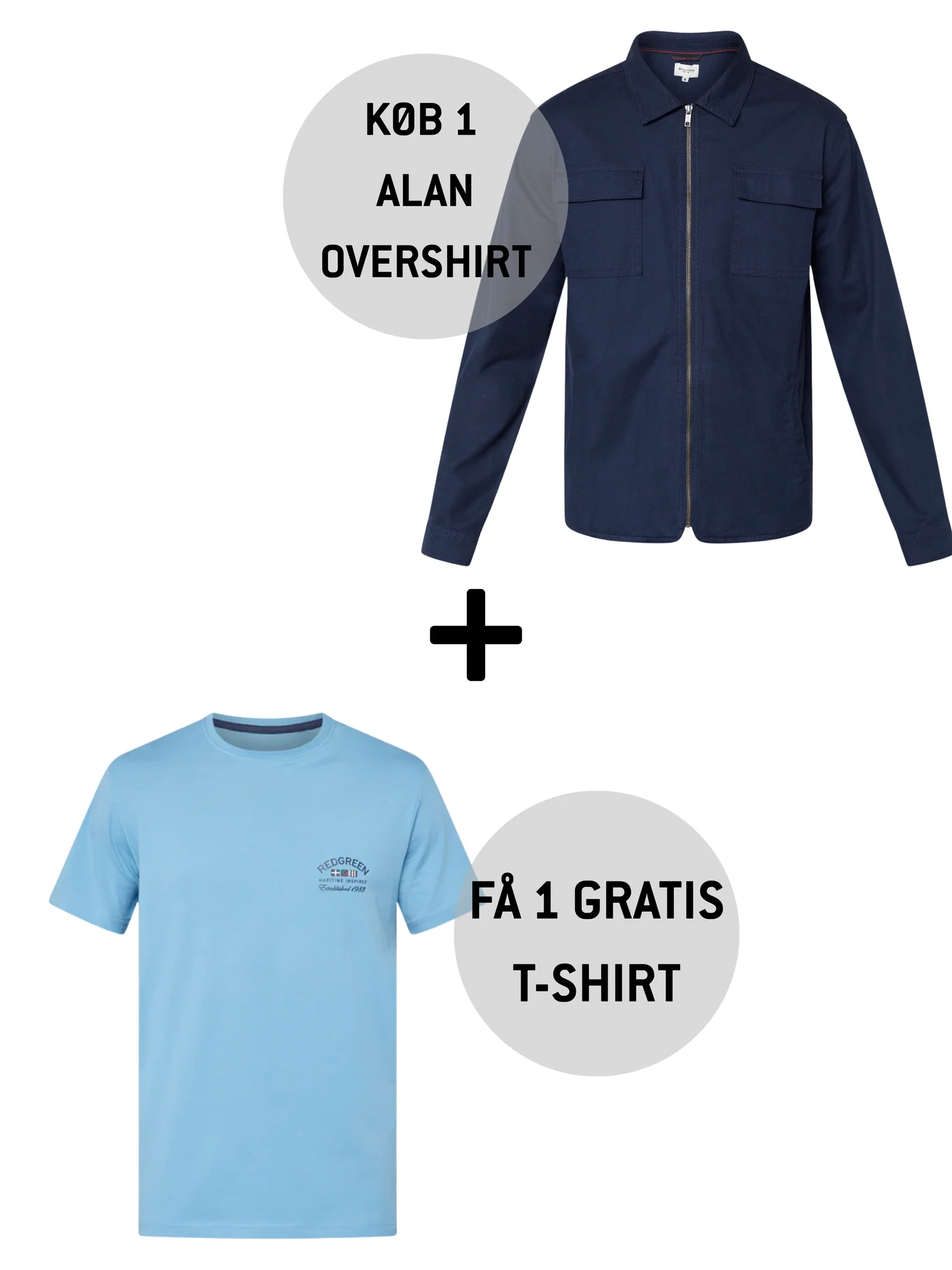 Køb 1 Alan overshirt - Få 1 GRATIS T-shirt (værdi 199,-)