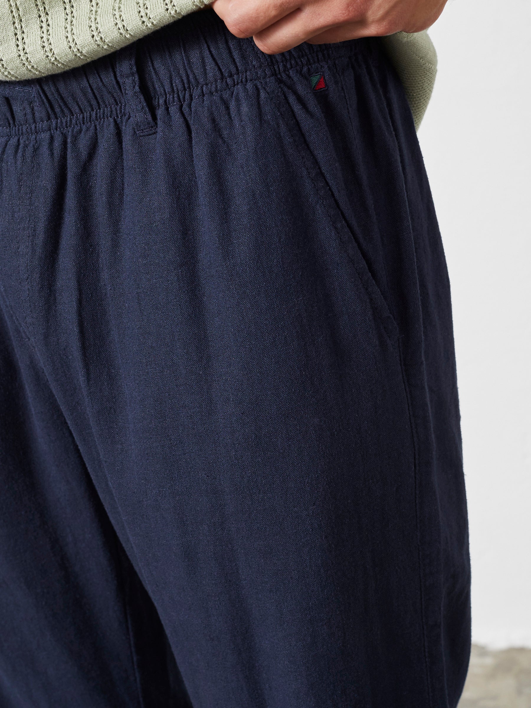 MARCUS LINEN PANTS - NAVY - Image 4