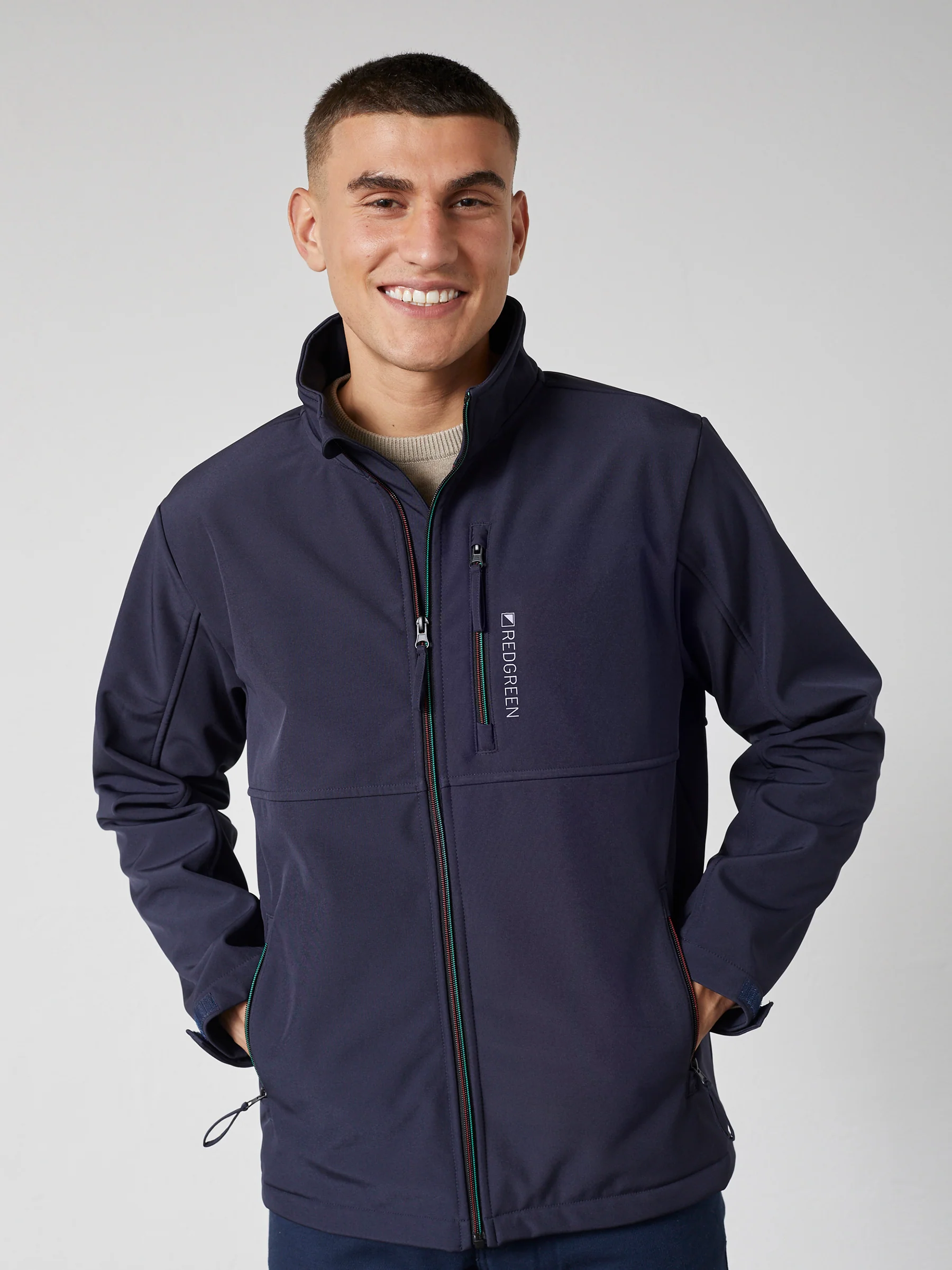 SHORE SOFTSHELL JACKET - Navy