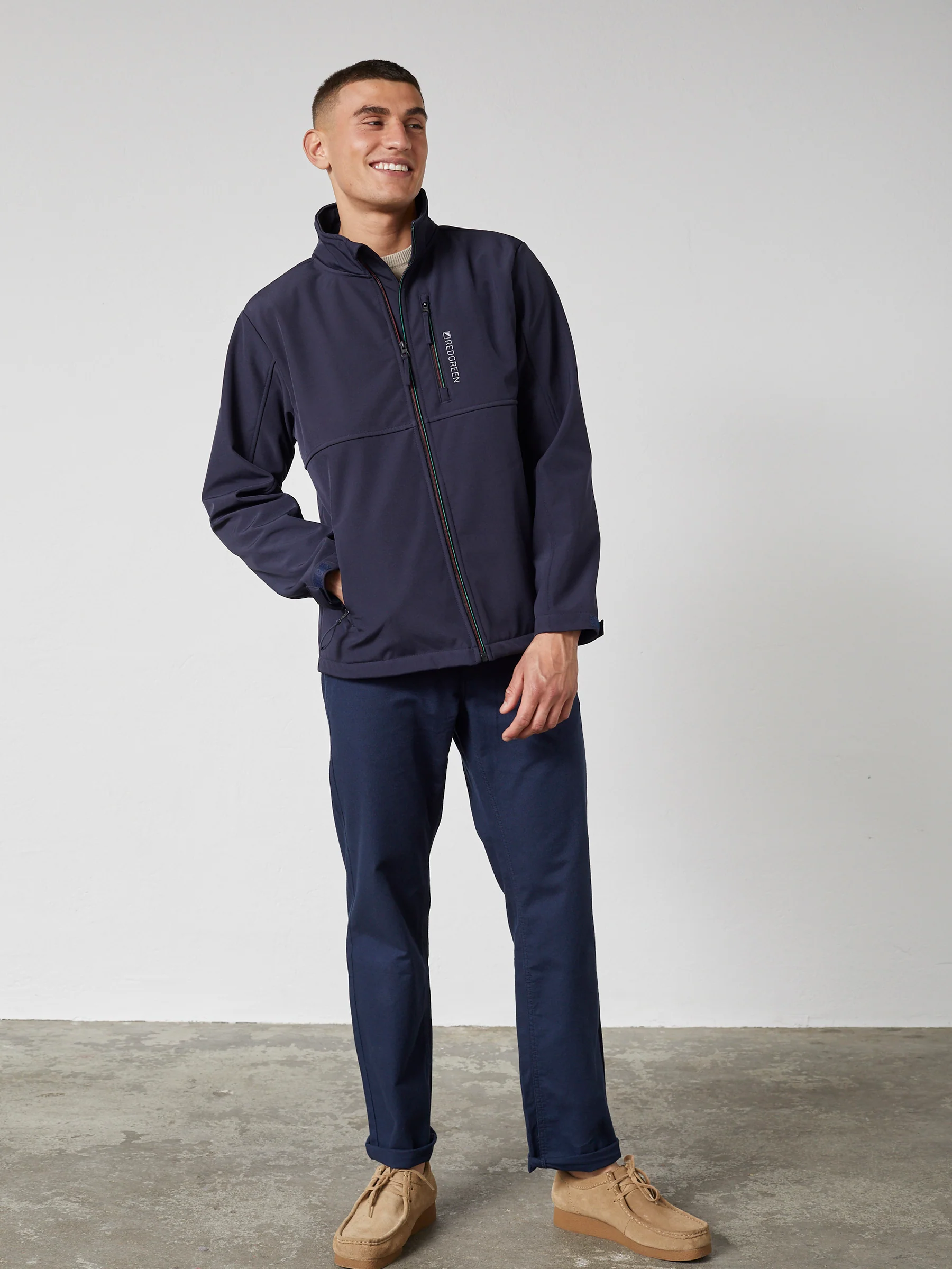 SHORE SOFTSHELL JACKET - Navy - Image 3